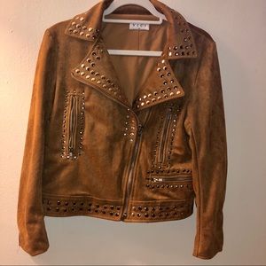 Studded suede jacket